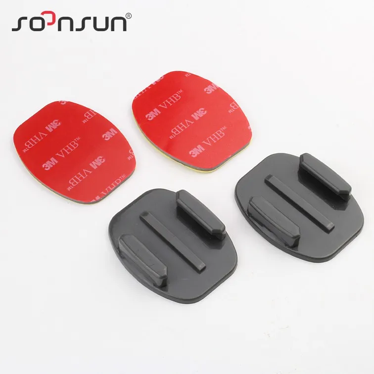 Цветное плоское поверхностное крепление SOONSUN 2 шт. + клейкая наклейка для GoPro Hero 7 6 5
