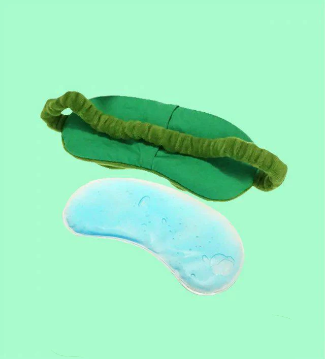 Мягкая маска для глаз печальной лягушки со льдом внутри-плюшевая игрушка