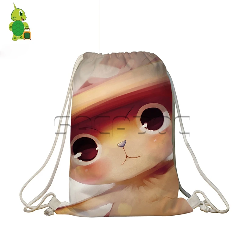 13 Аниме one piece Drawstring сумка для женщин и мужчин Softback сумки Луффи белая борода принтованные школьные сумки для подростков девочек мальчиков дорожная сумка - Цвет: 13