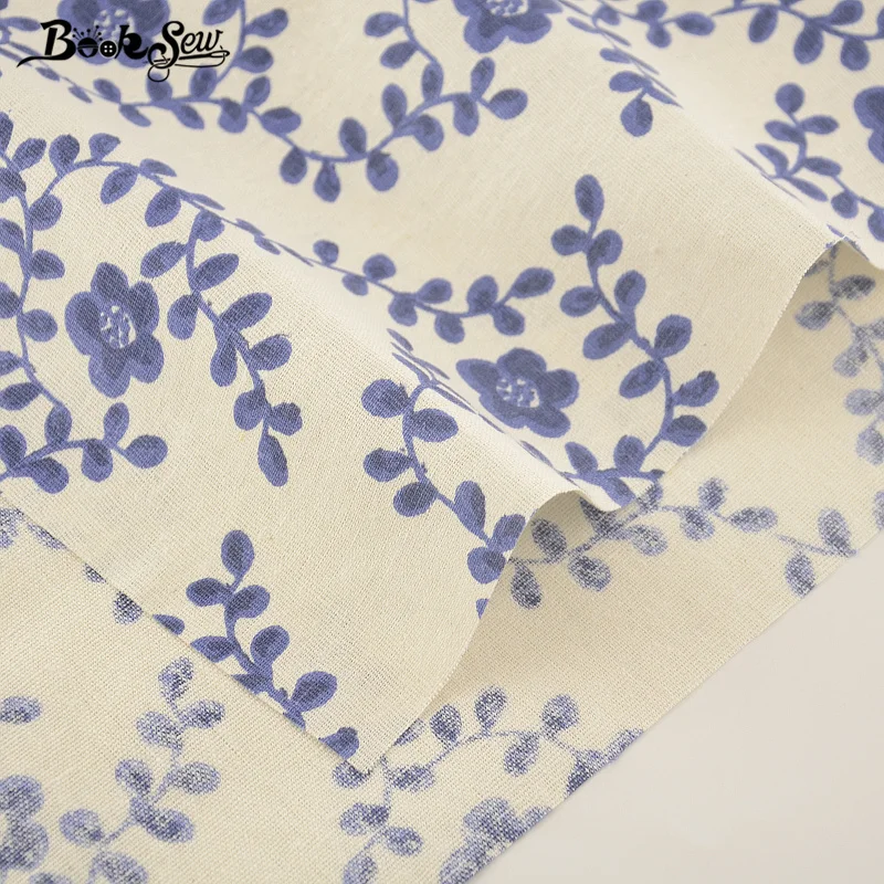 Домашний текстиль Booksew ткань из хлопка и льна для шитья с надписями сумки