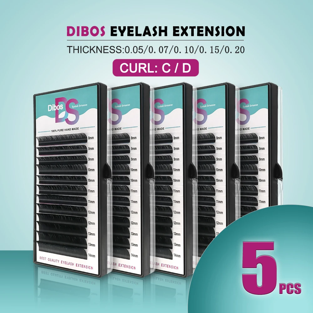 Накладные ресницы Dibos C D curl накладные индивидуальные 5 шт./партия | Красота и