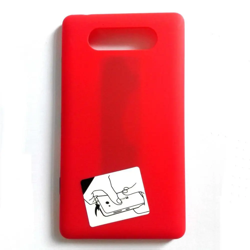 red Новая задняя крышка для nokia 820 корпус батареи для microsoft lumia nokia 820 задняя крышка чехол 5 цветов+ 1х пленка бесплатно - Цвет: red