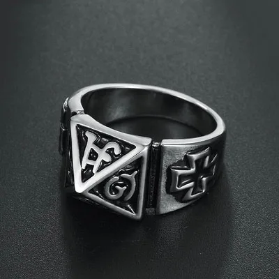 Кольцо из титановой стали в стиле панк и ретро мужское модное кольцо с пятью