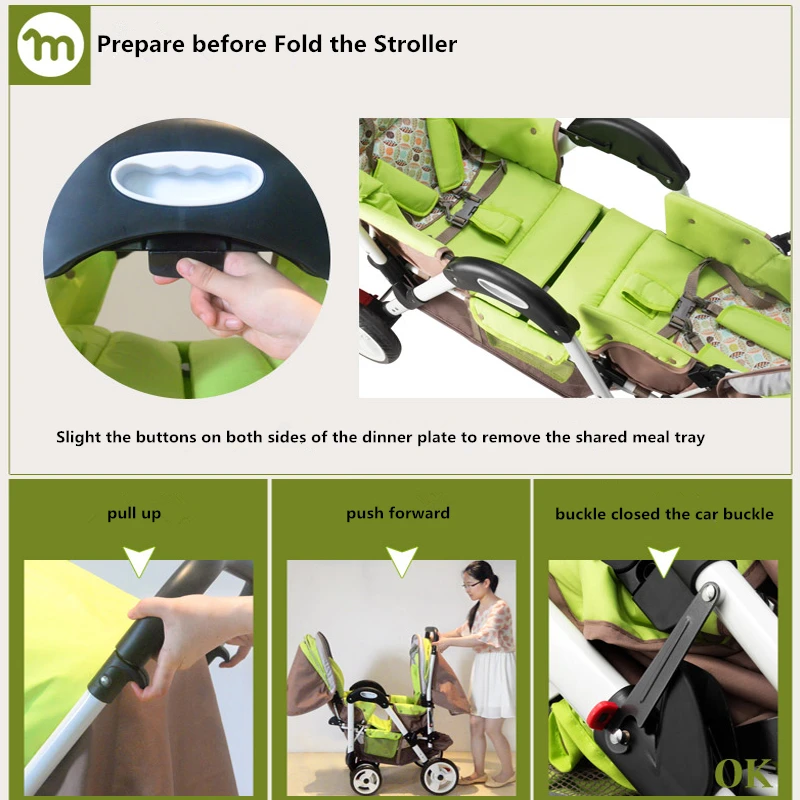 Легкая коляска для близнецов двойная детская тележка сидения лицом к лицу может