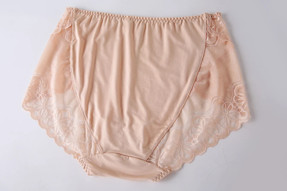 DKERT размера плюс 6XL Женские однотонные трусы сексуальные кружевные прозрачные трусы с высокой посадкой нижнее белье