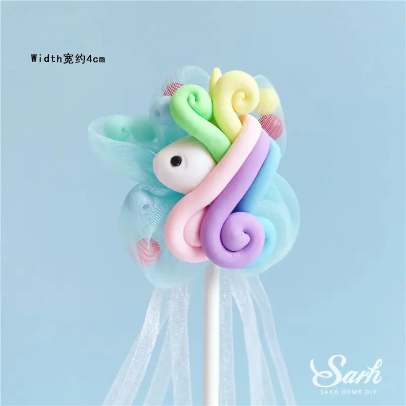 2pc tassel unicorn Bling Единорог украшения Розовое сердце топперы для торта на день рождения счастливый день детей вечерние принадлежности десерт прекрасный сладкий подарки - Цвет: 2pc tassel unicorn