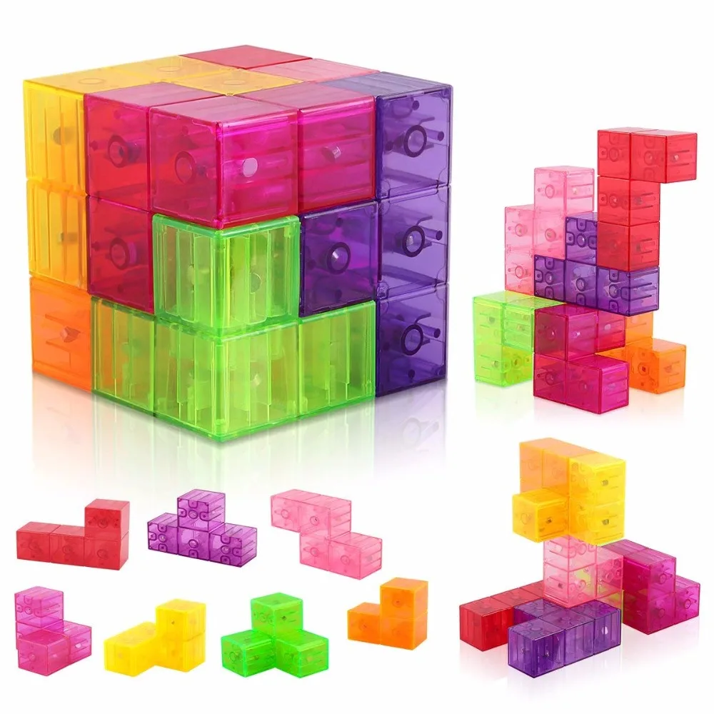 3x3 магнитный кубик строительные блоки 3D Магнитная плитка 7 шт. в наборе