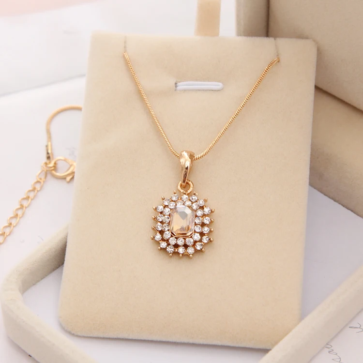 Модный женский свадебный комплект ювелирных изделий очаровательный кристалл