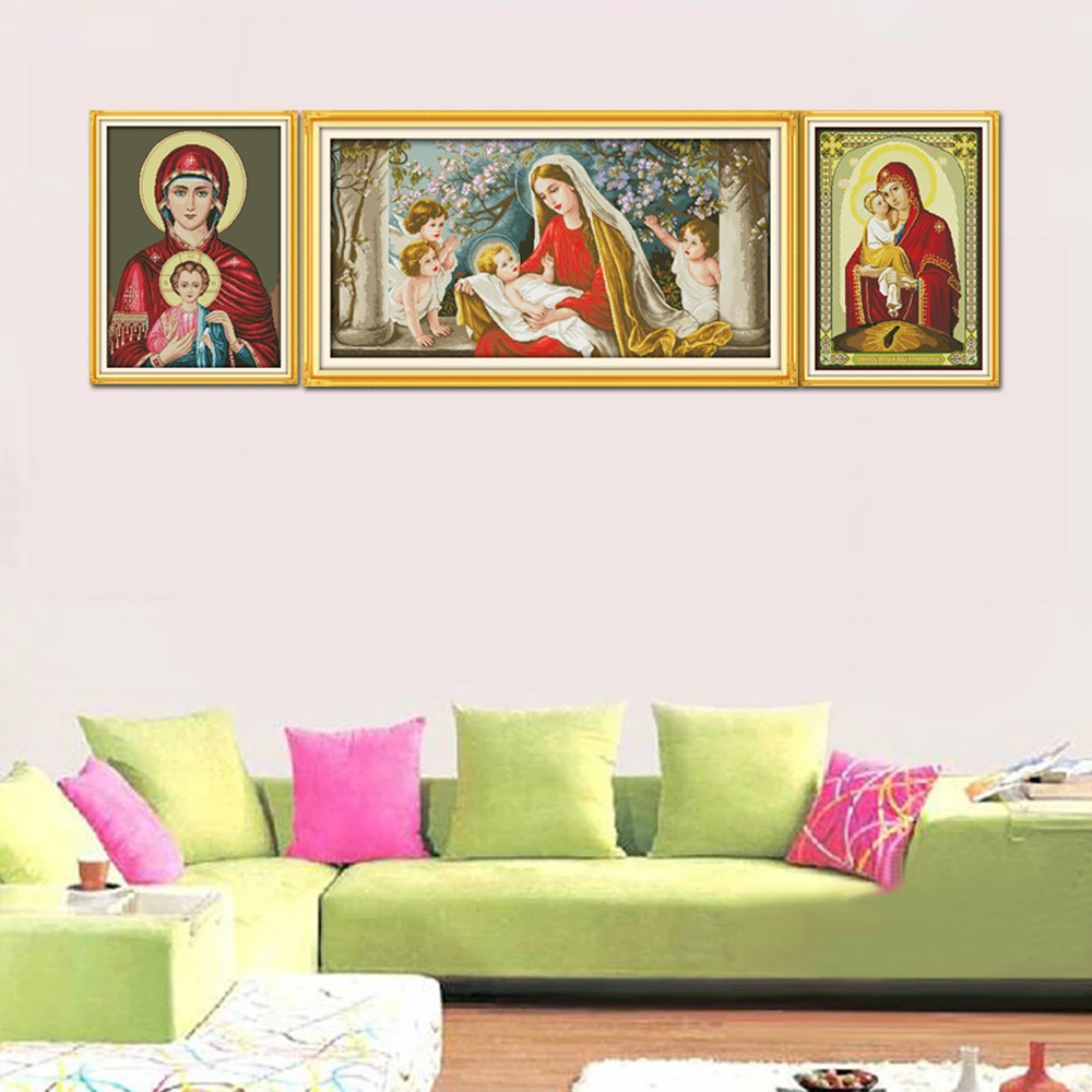 Joy Sunday Christian Home Decor R818 (11) R819 (12) R820 (13) 14CT 11CT счетные и штампованные наборы крестиков