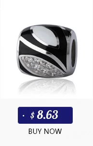 Fit Аутентичные Серебряный браслет Pandora 925 Ближний белый циркон Талисманы DIY Бусины кулон антикварные ювелирные изделия стиль подарки