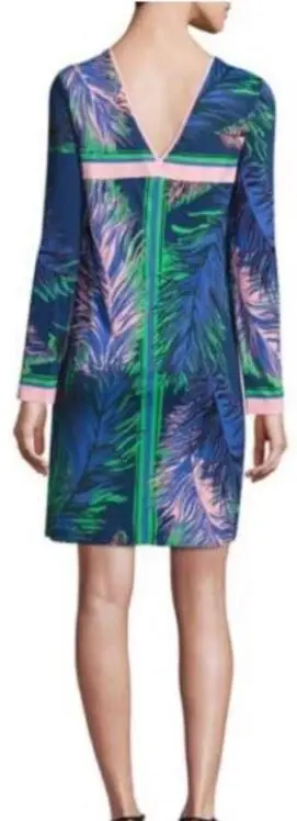 Женское платье с длинным рукавом дизайнерское шелковое из стрейчевого трикотажа