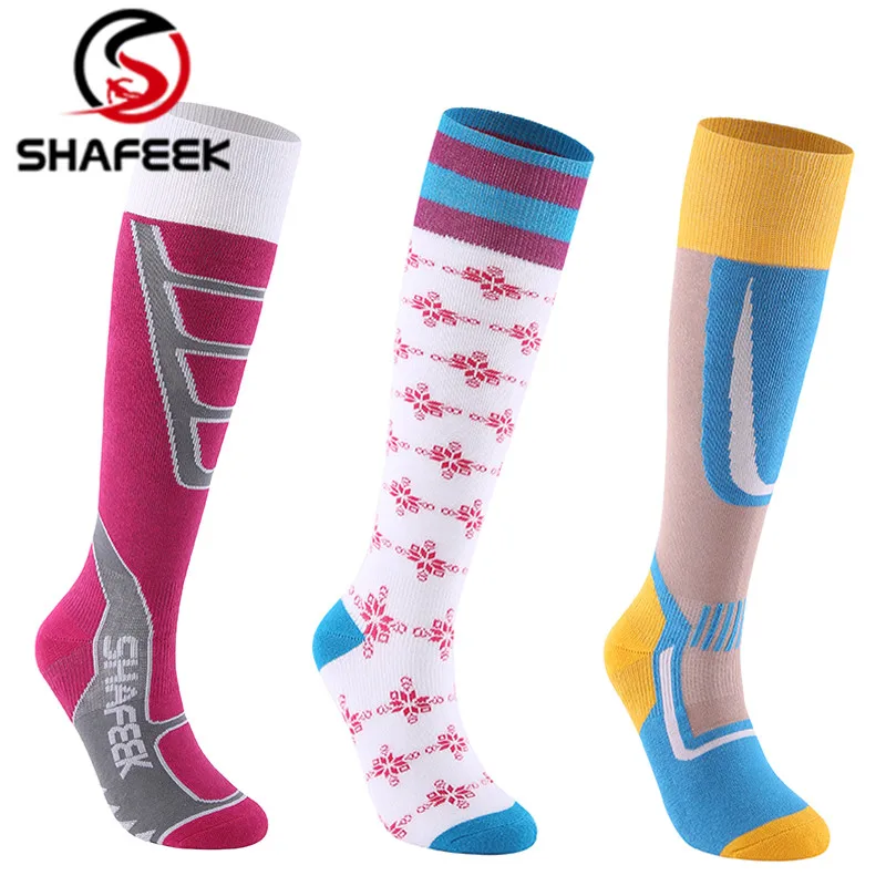 Мужские и женские лыжные носки SHAFEEK теплые зимние для катания на лыжах сноуборде |