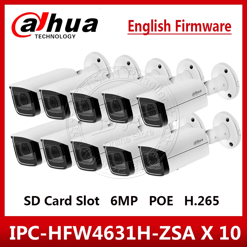 10 шт./лот Dahua IPC HFW4631H ZSA OEM 6MP ip камера Обновление от HFW4631F Встроенный микрофон слот