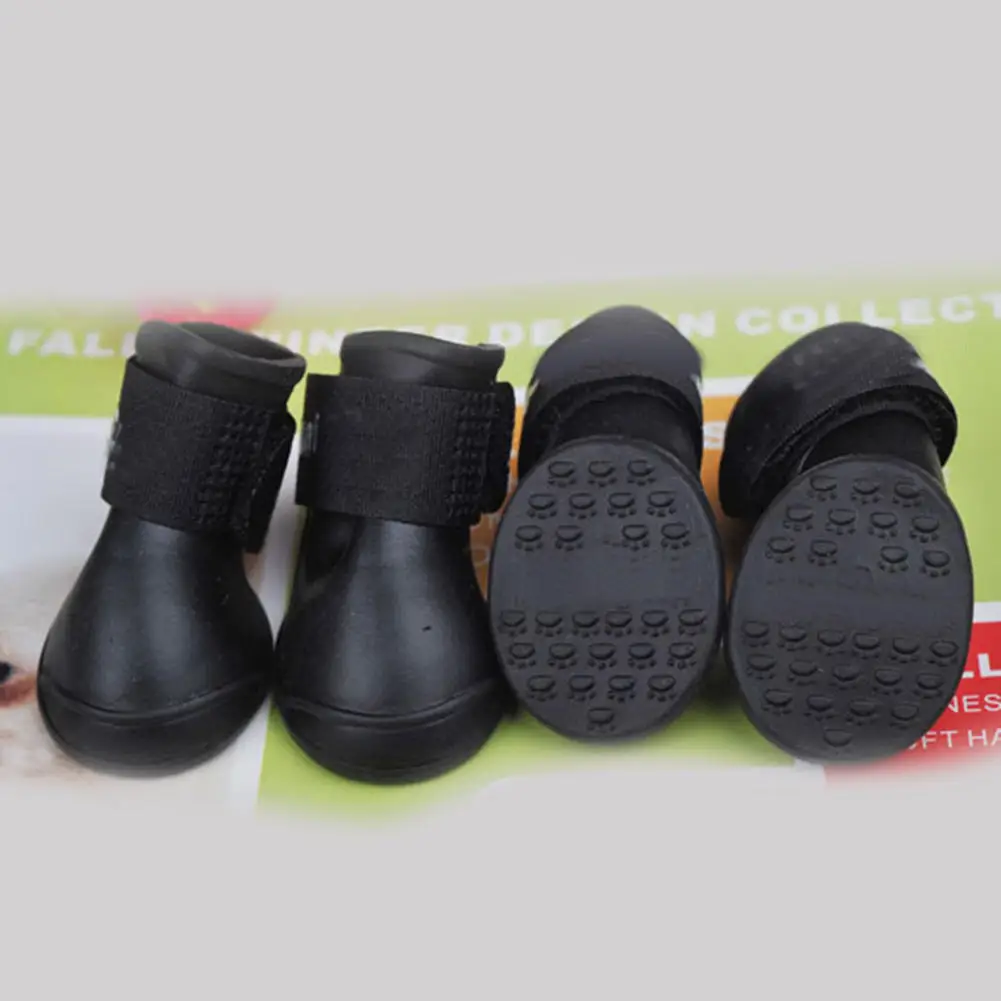 Нескользящие резиновые сапоги для домашних животных 4 шт./компл.