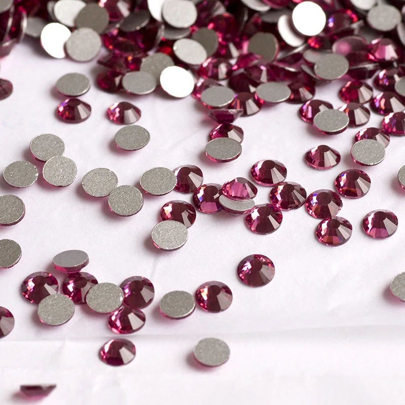 YANRUO Rose Color Strass Non Hotfix Glue on Nails Crystal Rhinestones Flatback Glass for Clothing Jewelry Marking | Дом и сад