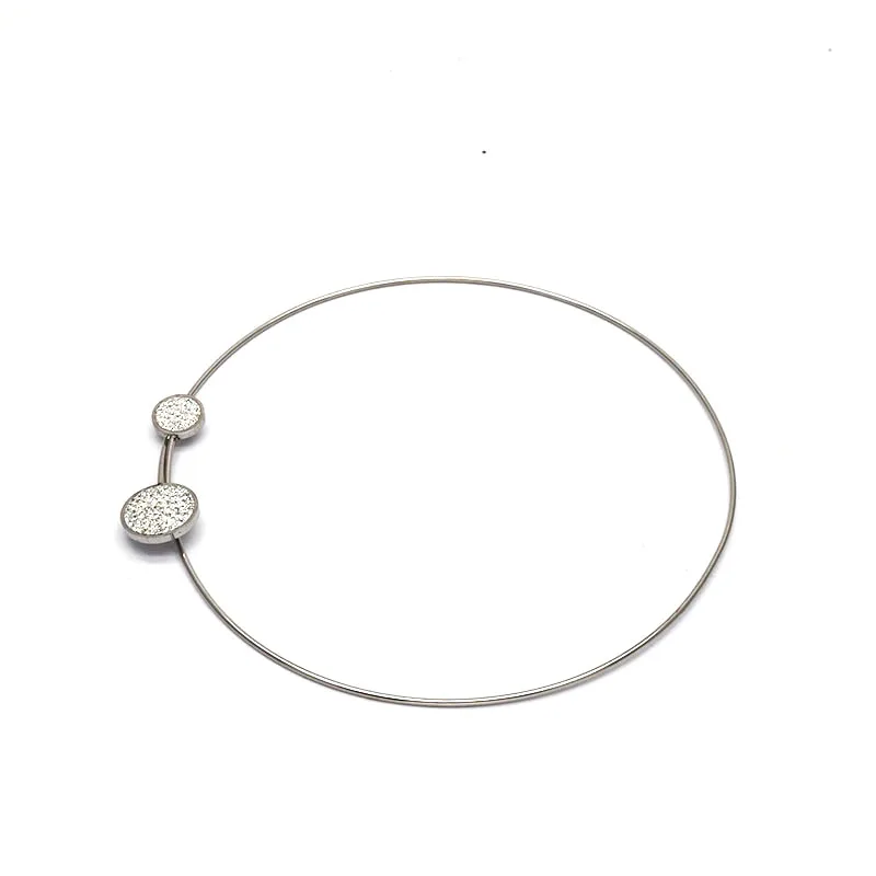 2019 минимализм женский воротник ожерелье тон Торки цепочка серебристого цвета 316