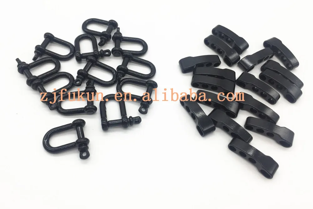 5 шт./лот Регулируемый Паракорд браслет выживания металлическая пряжка стальные