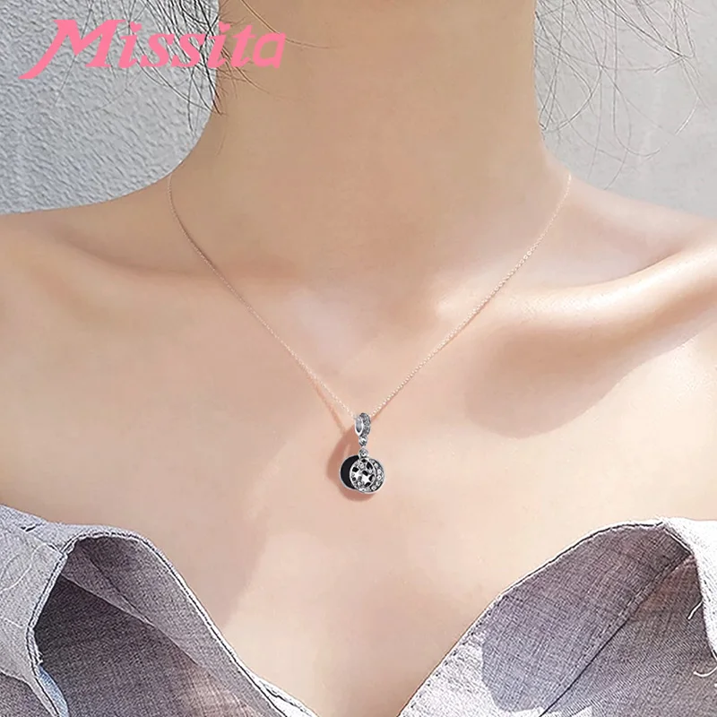 MISSITA Romantic Moon Star Pendant Necklaces for Women Wedding Anniversary Brand Fashion Jewelry Gift Hot Sale choker | Украшения и