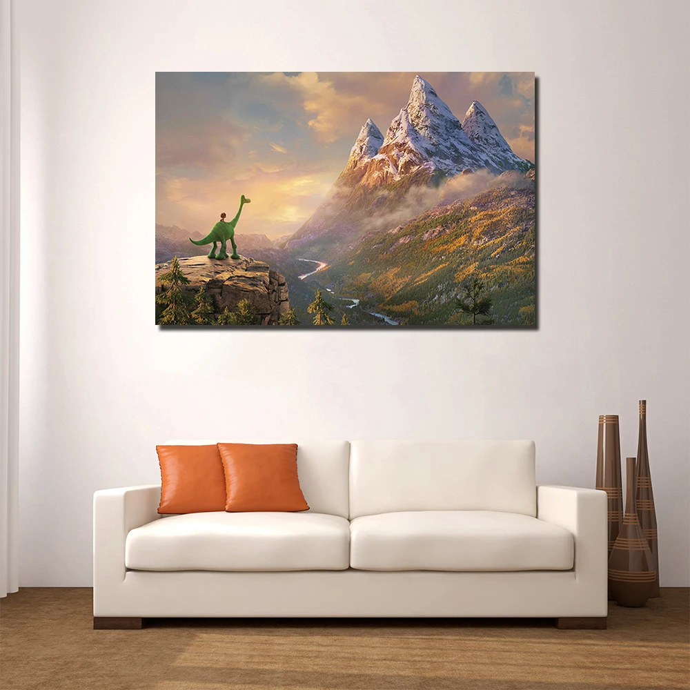 Хороший динозавр анимационный постер из фильма Картина на холсте настенная