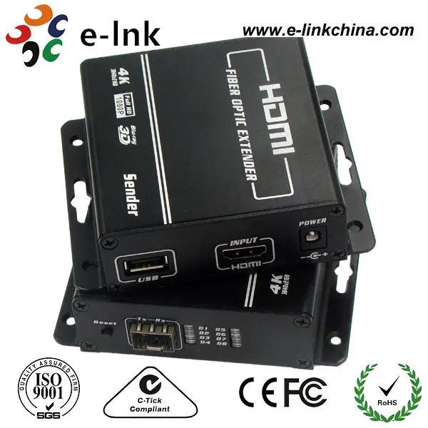 

4K HDMI KVM волоконно-оптический удлинитель с клавиатурой и usb-портом мыши