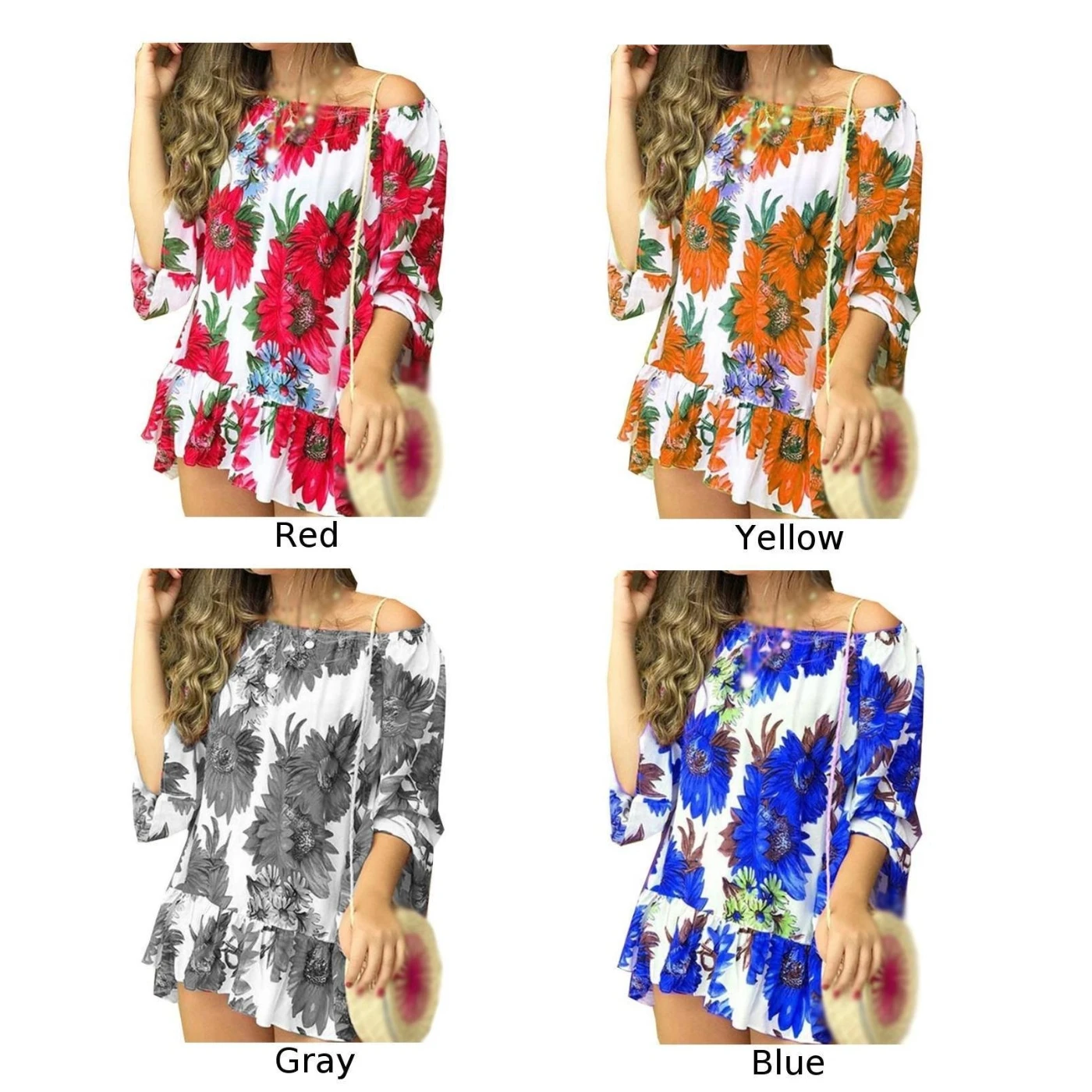 Женские топы Женская рубашка блузка пляжная летняя свободная туника модные