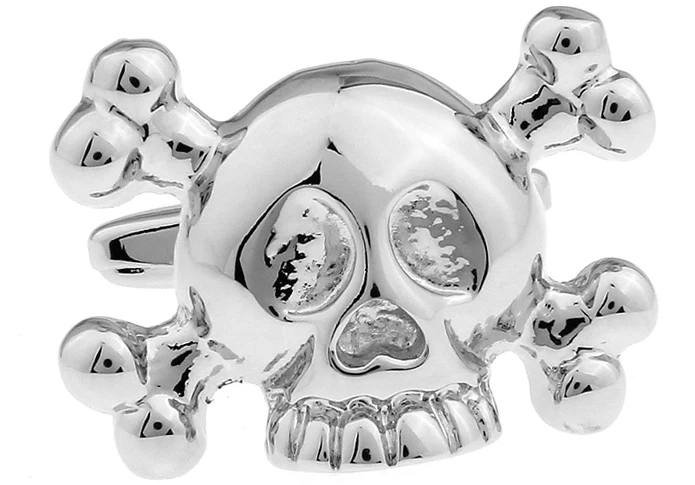 Мужские свадебные запонки новинка крутой Забавный Череп и чистая ткань |