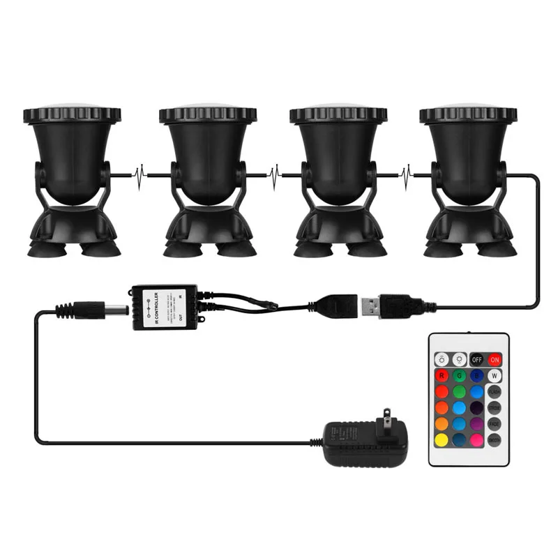 Светодиодное освещение для аквариума подводный Точечный светильник с 36