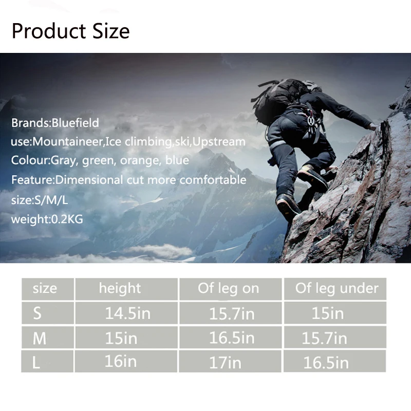 

Outdoor Snow Kneepad Skiing Gaiters Hiking Climbing Leg Protection Guard Unisex Sport Safety Waterproof Leg Warmers