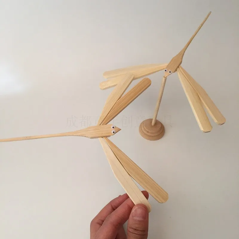 Ручной DIY Деревянный Баланс DIY игрушка Китай традиционные ручной работы из бамбука Стрекоза декоративные предметы интерьера