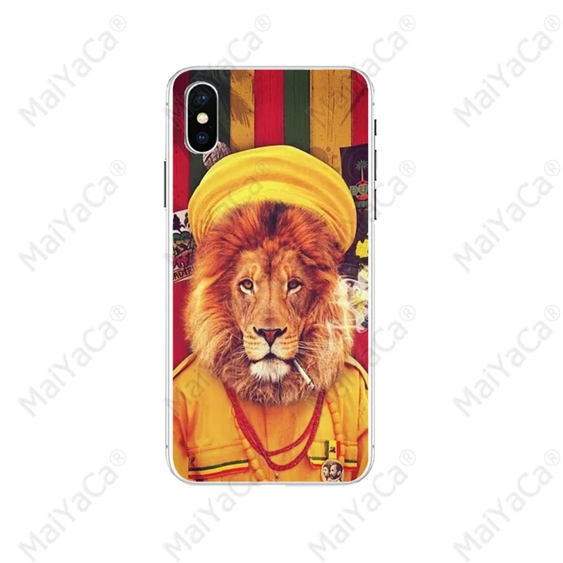 6 MaiYaCa Боб Марли Лев раста Лев регги Diy защитный чехол для телефона для Apple iPhone 8 7 6 6S Plus X XS max 5 5S SE XR чехол - Цвет: 6