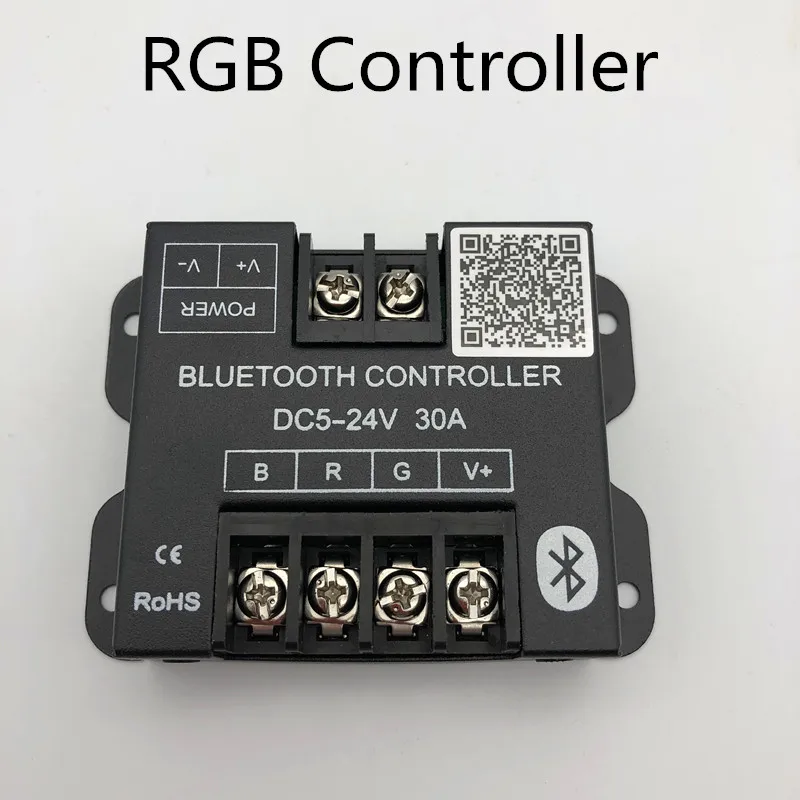 

LED RGB Controller DC5-24V 30A RGB LED Bluetooth Controller for RGB 5050 LED Strip Lighting by Android / IOS Smartphone RGB 30A