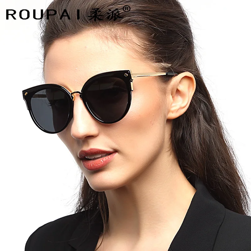 Женские солнцезащитные очки ROUPAI винтажные поляризационные брендовые