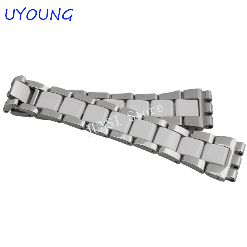 Ремешок для часов UYOUNG Swatch YGS716 YAS100 качественная нержавеющая сталь + керамический