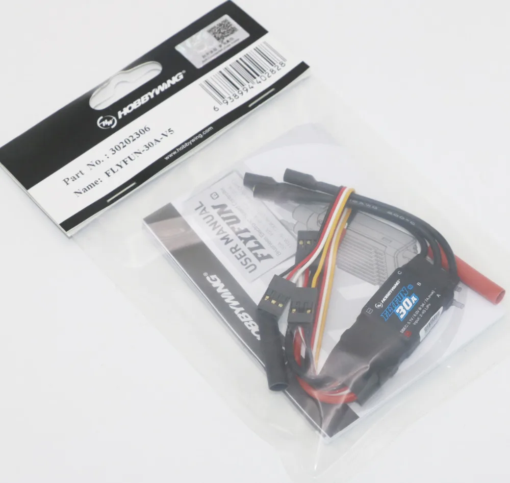 Hobbywing FlyFun V5 30A 2-4S / 40A 3-6S LiPo электрический регулятор скорости ESC w/ BEC программируемый