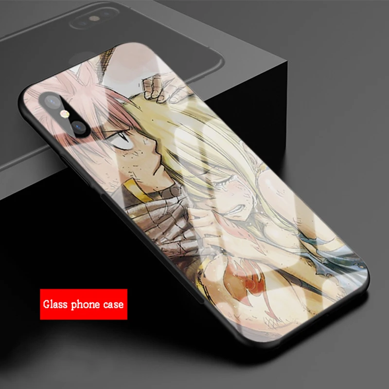 Чехол для телефона из закаленного стекла с логотипом Аниме Манга Фея хвост iPhone 6