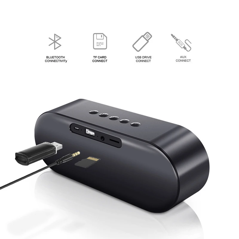 Портативный беспроводной Bluetooth динамик 5,0 с громким стерео звуком богатый бас 66ft Bluetooth Диапазон