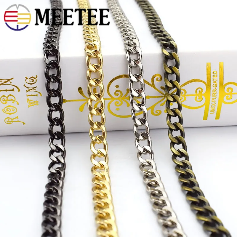 Металлическая цепочка Meetee 10 мм ремешок на плечо Женская сумочка кошелек