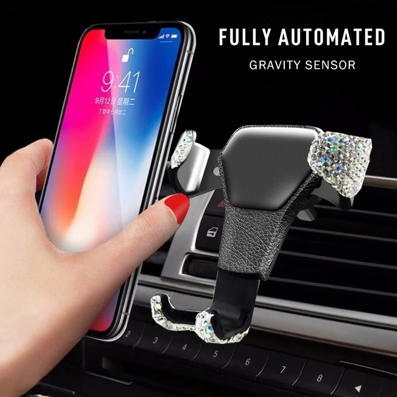Автомобильный держатель для телефона Tongdaytech для iPhone X XS, универсальная кристальная подставка для мобильного телефона, Магнитная подставка для крепления на вентиляционное отверстие для samsung S10