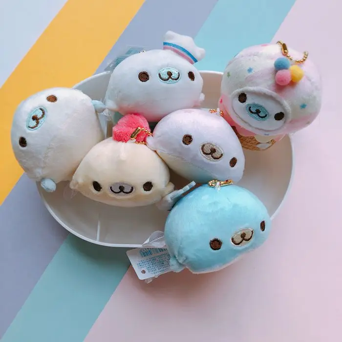 1 шт. Kawaii San-x мультфильм голубой кит плюшевые игрушки кукла милое море в виде животного мягкая набивная брелок для девочек Подарки