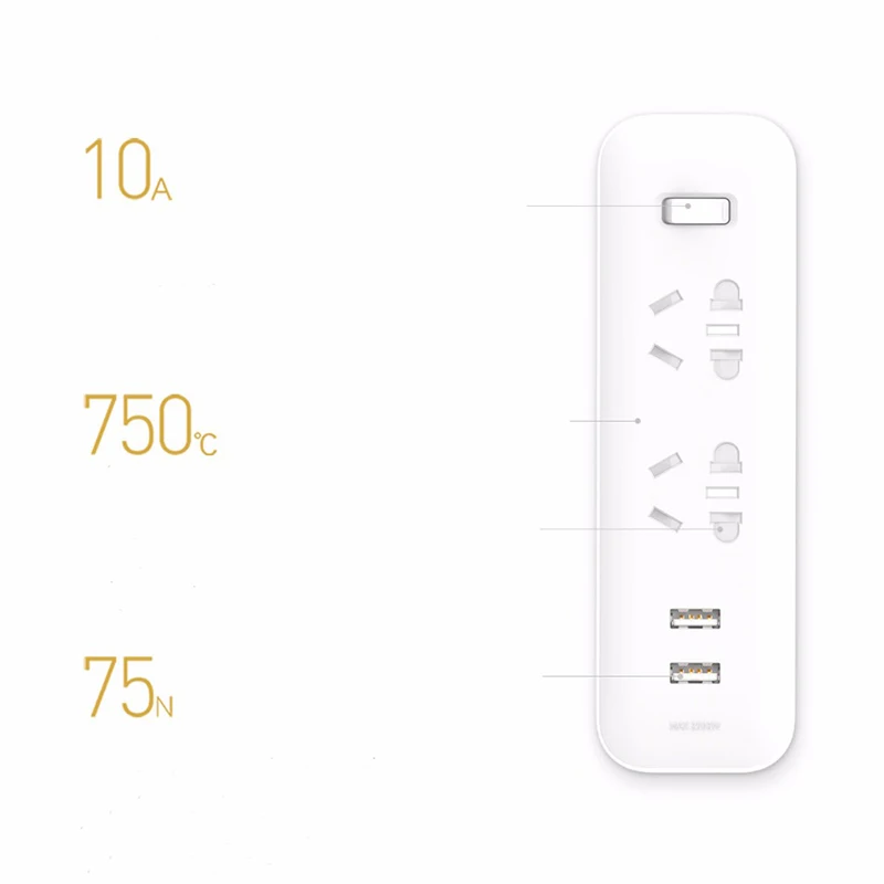 Два преобразователя питания Xiaomi Mijia защита от перегрузки 5 в 2 1 А два USB настенных