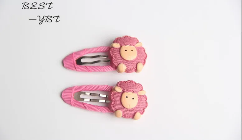 

Pink Color Sheep Shape Baby BB Toddler Hair Clips Bows Barrettes Children Hairpin Fashion Hair Accessories Kids Headwear