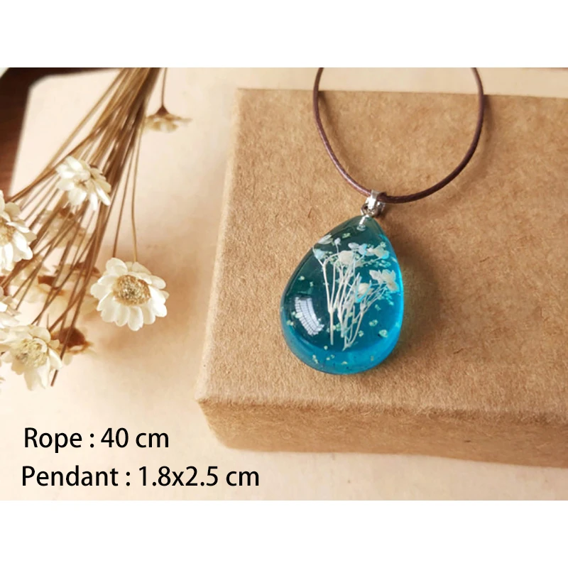 Miage модная ручная работа исцеление светящийся голубой высушенный цветок