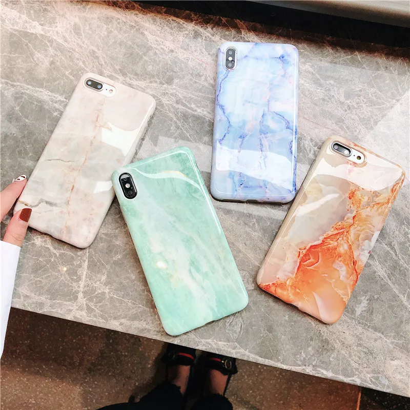 Винтажный Красный Мраморный чехол для iphone 7 xs max мягкий гранитный глянцевый с