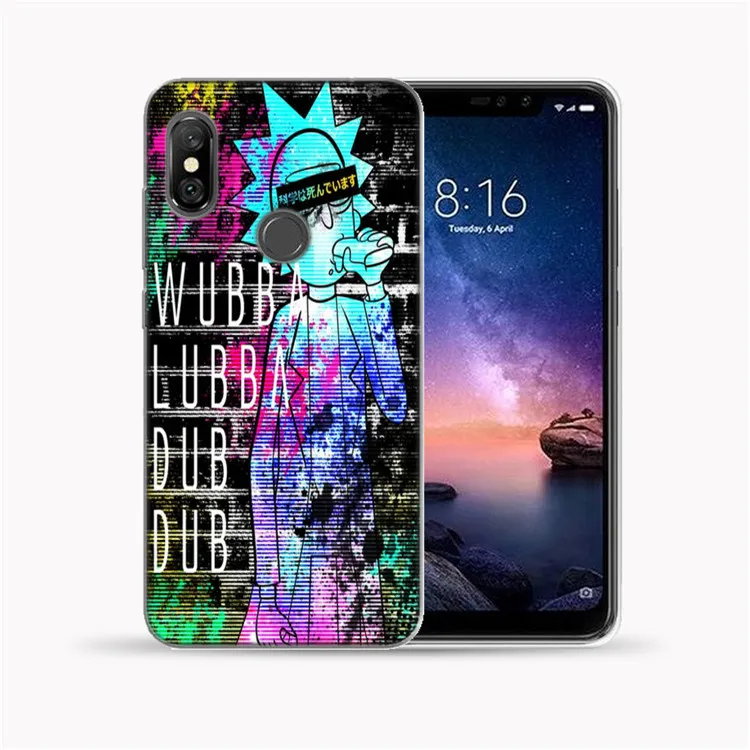 Для Xiaomi mi A1 A2 8 Lite Mate 9 8 Pro 5X 6X крышка Рик и Морти мягкий чехол из ТПУ с принтом "для Red mi 5 5A 6 7 7A Y3 K20 Pro Note 4 4X5 6 7 Pro