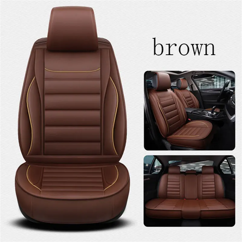 brown Чехол для автокресла, чехлы для автокресел, подушка для салона hyundai creta ix25 elantra i30 i40 ix35 kona santa fe solaris terracan - Название цвета: brown