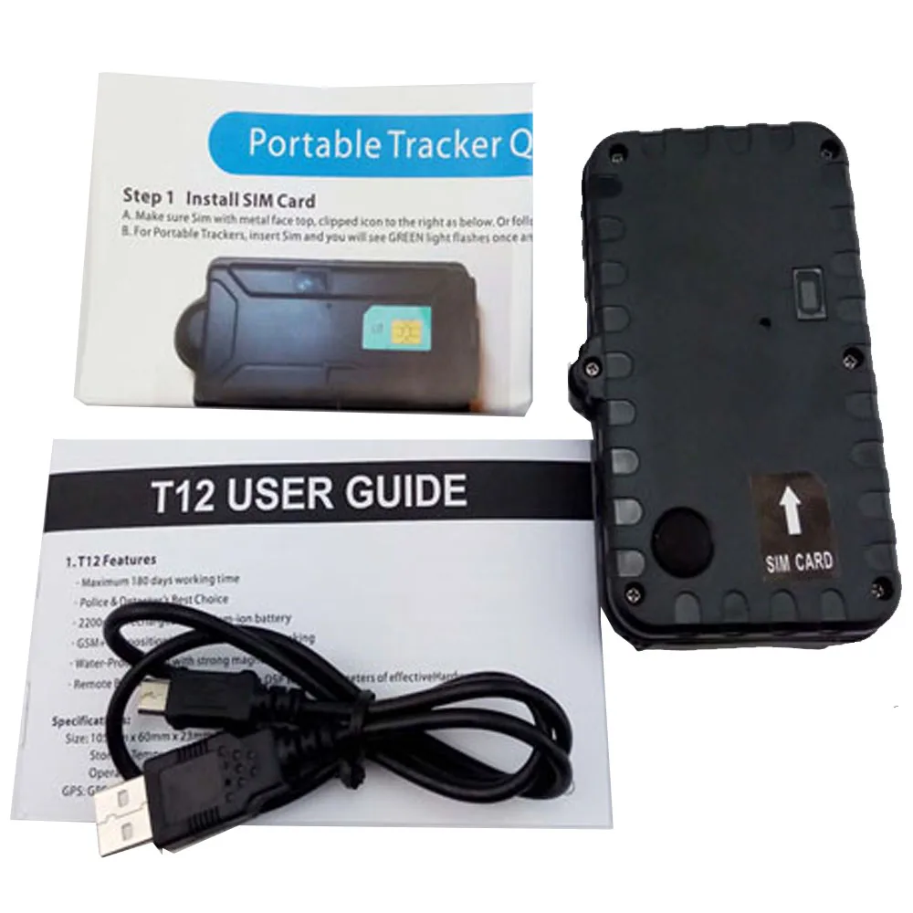 Оригинальный gps трекер T12 автомобильный локатор сильная Магнитная