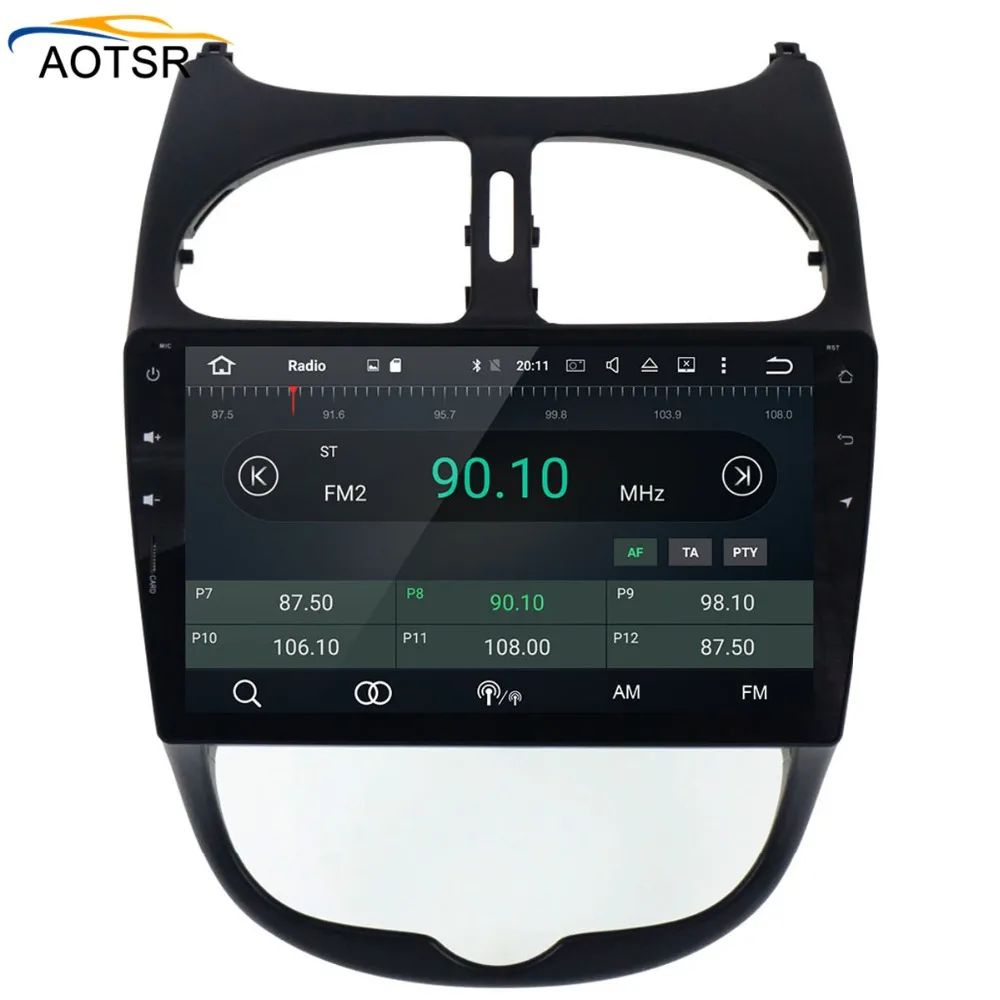 2 Din Android 10 GPS навигатор плеер для Peugeot 206 радио 2002 2003 2004 2005 2006 2007 2016 автомобильное
