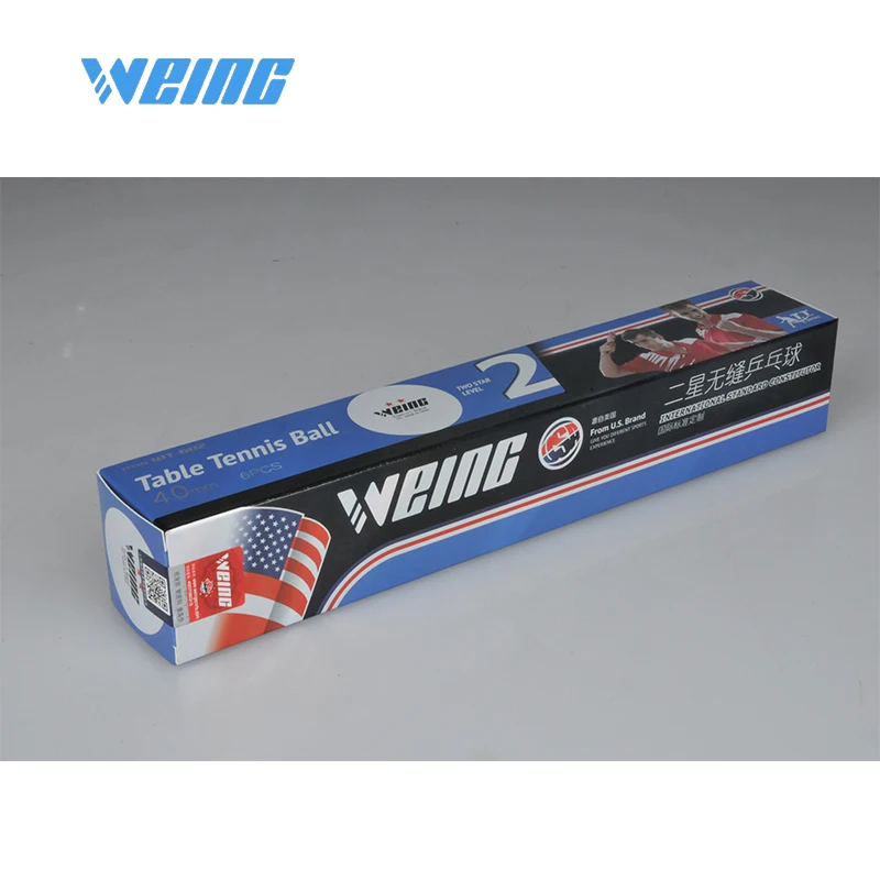 Quality 1 Box 6 WEING WT602 40mm Two-Star Seamless Table Tennis Orange Yellow White Professional Fitness Training | Спорт и