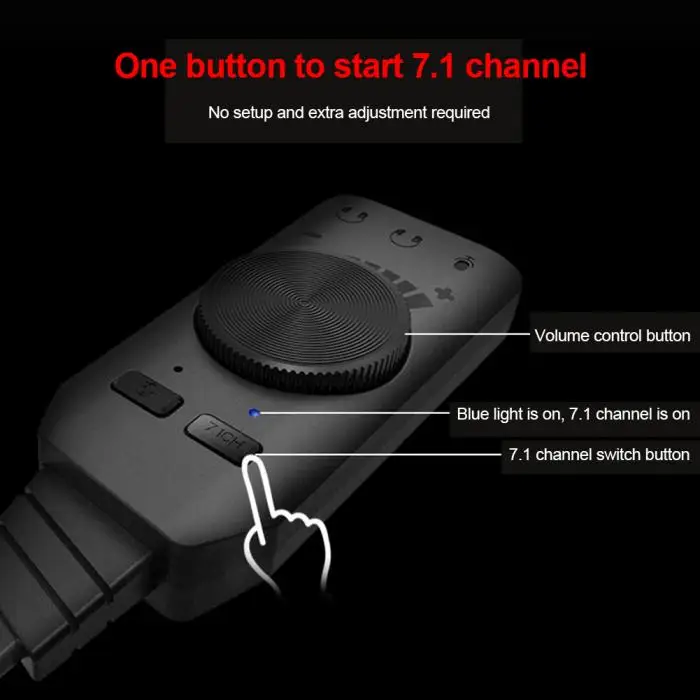 USB внешний адаптер для звуковой карты 7,1 каналов Plug and Play конвертер для звуковой карты Новое поступление