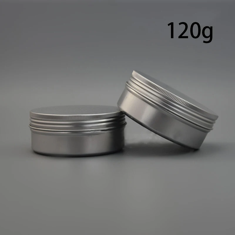 

120g Aluminum Refillable Container Cosmetic Cream Bottle Empty Screw Cap Jar Free Shipping 30pcs